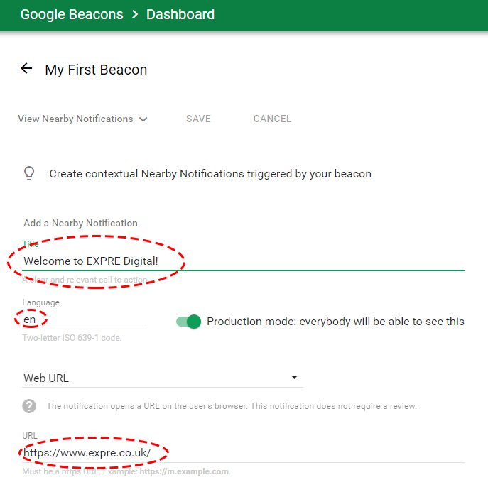 5 MINUTE SETUP GUIDE TO NEARBY NOTIFICATIONS BEACON