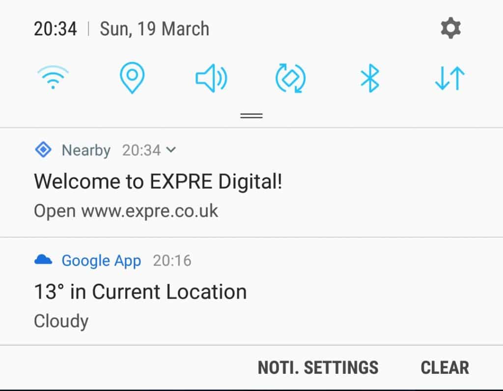 5 MINUTE SETUP GUIDE TO NEARBY NOTIFICATIONS BEACON