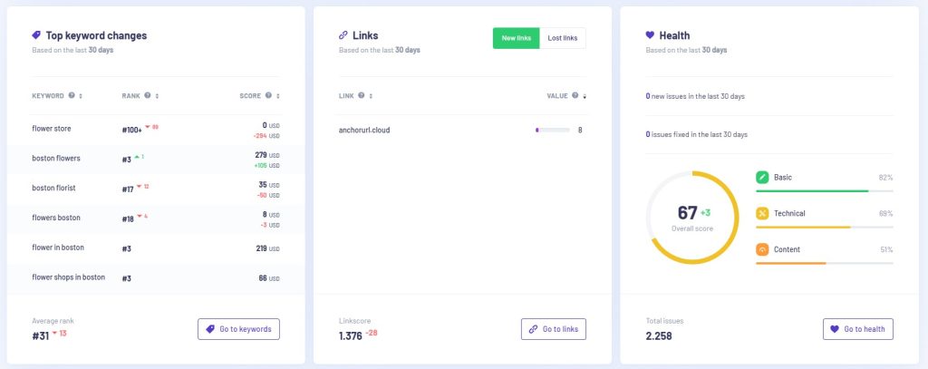AI SEO Dashboard morningscore.io