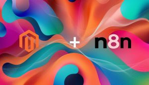 Magento and n8n workflow automation integration illustration