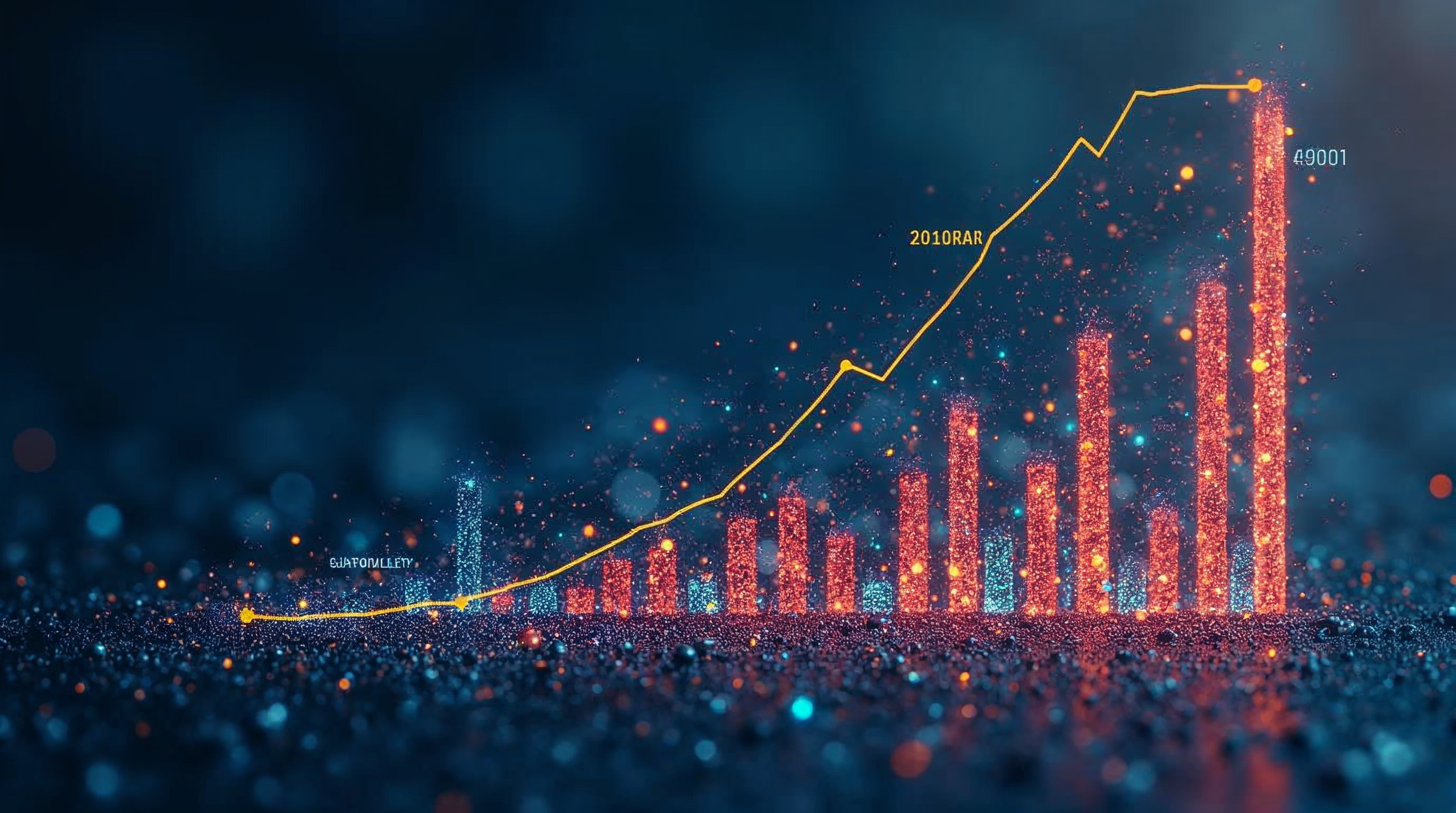 Graph illustrating cost savings over time with Magento AI implementation