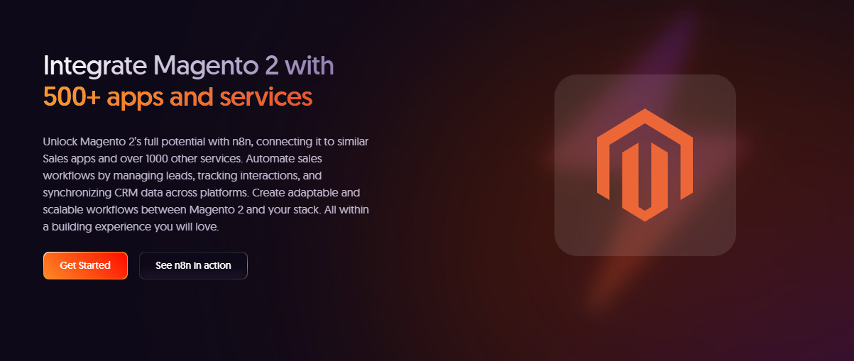 n8n magento screen