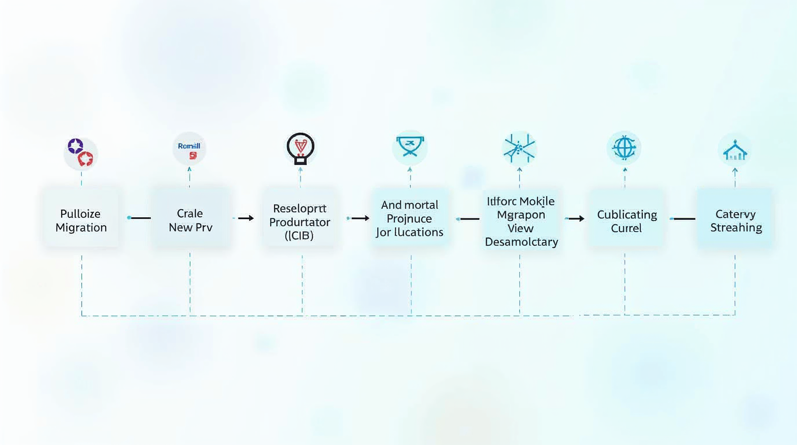 A stylised roadmap depicting each major step in a Drupal migration