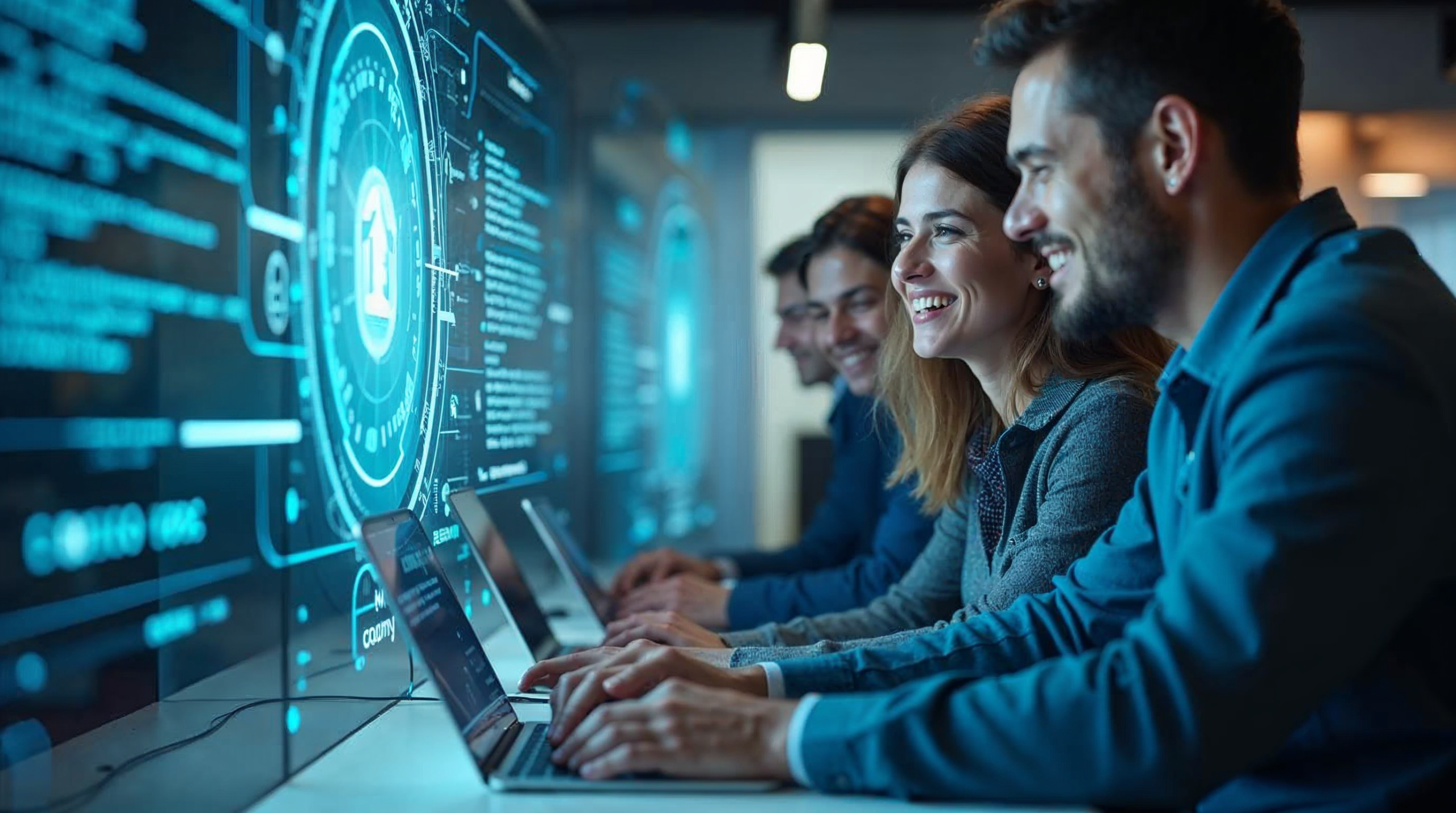 AI concept graphic representing WordPress security in 2025