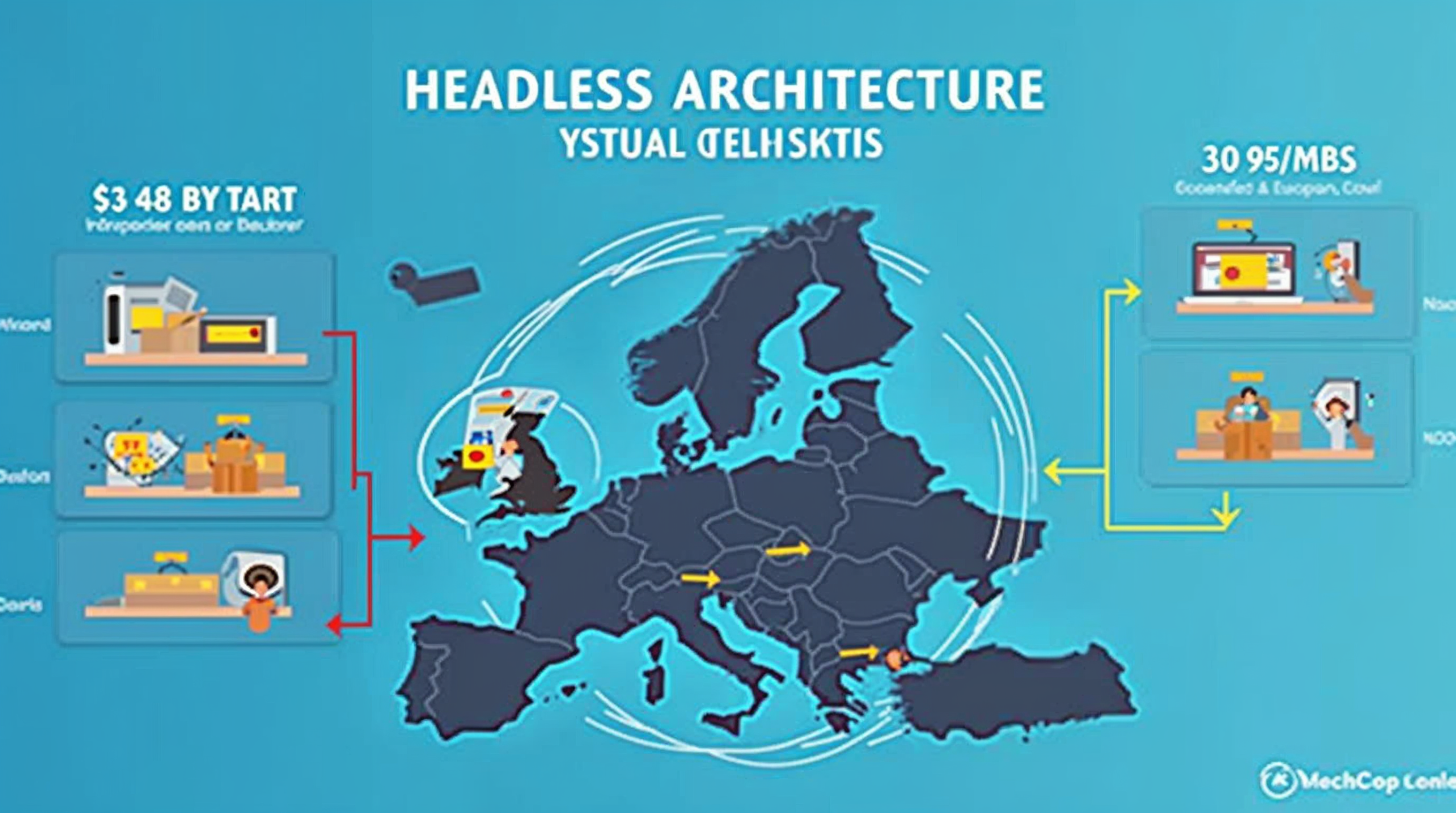 Diagram demonstrating Headless WordPress decoupled architecture