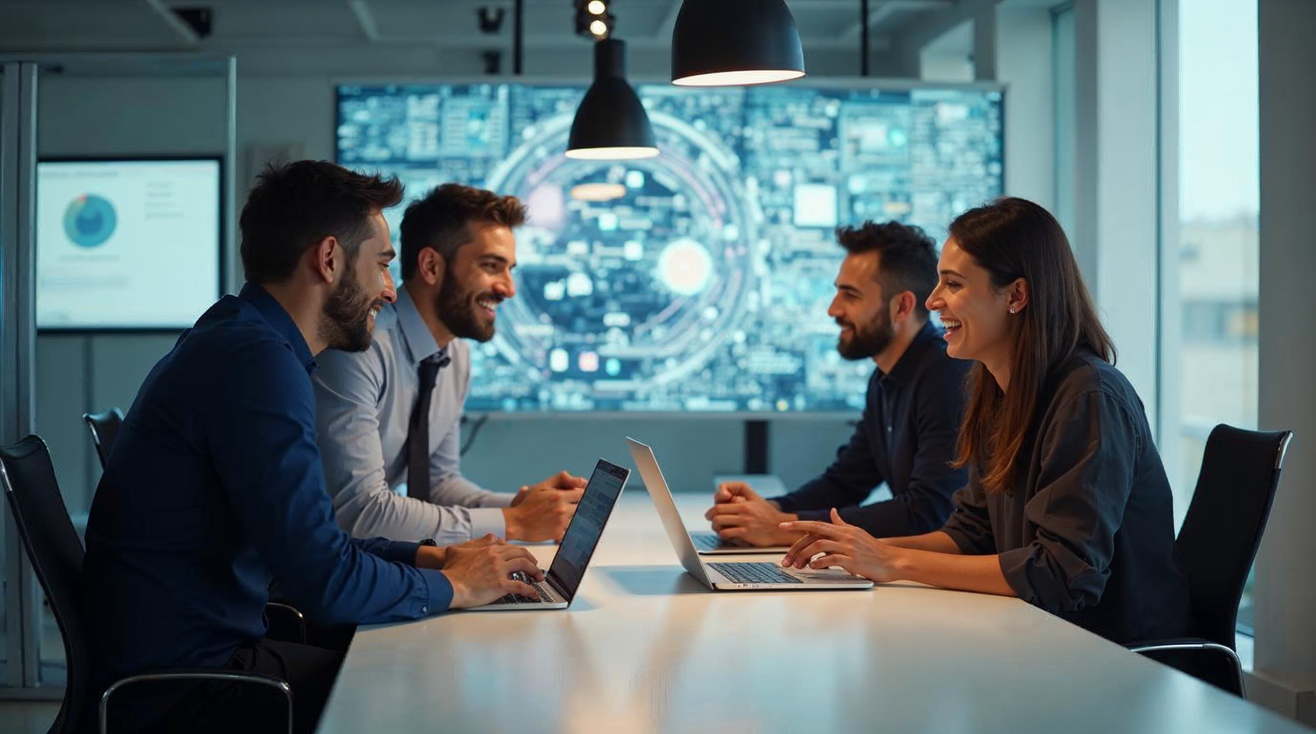 Marketers discussing AI strategy in 2025