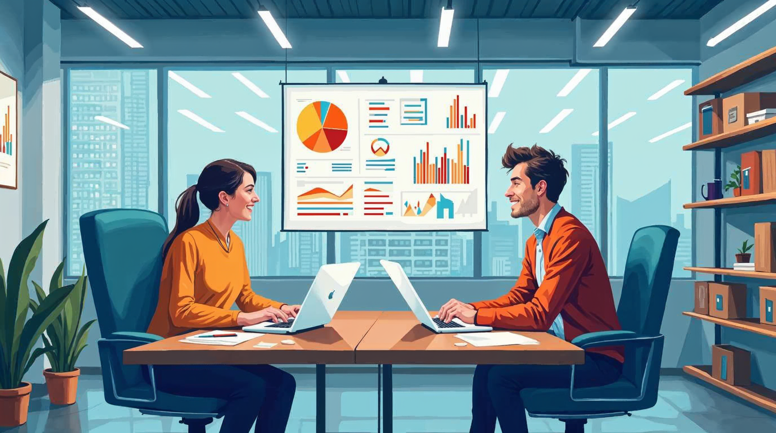 Illustration of AI analytics clearing Magento SKU chaos