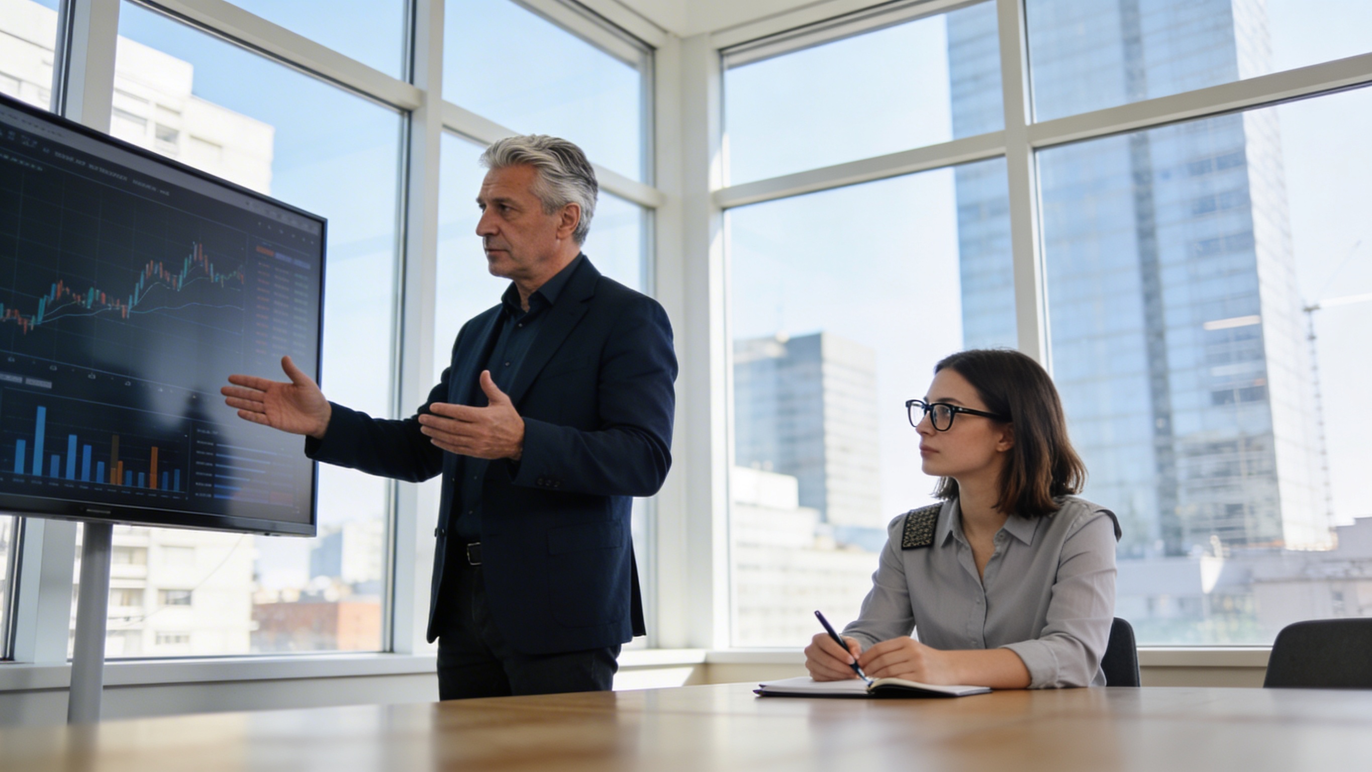 EXPRE founder and analyst in human-in-the-loop strategy session