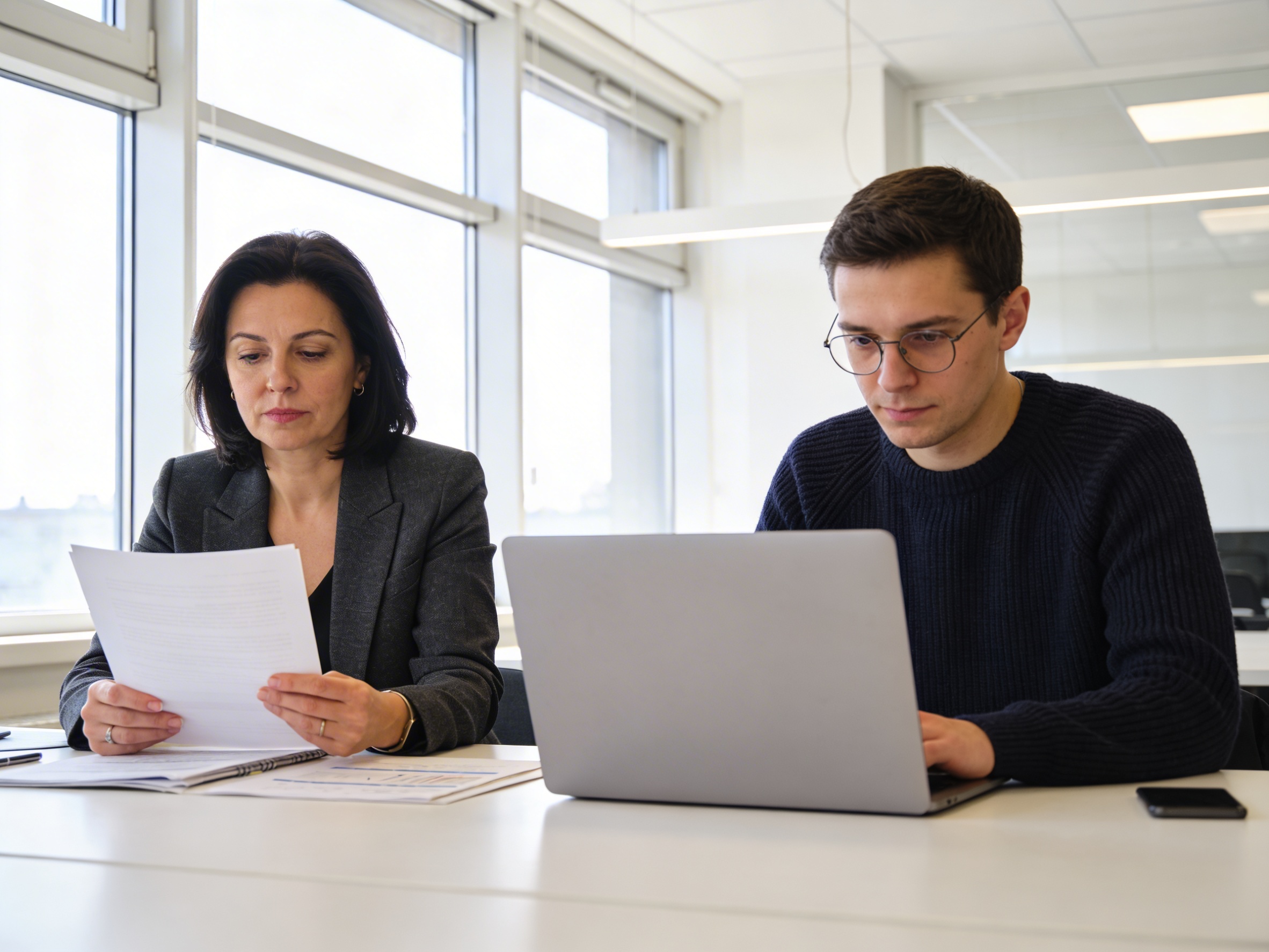 EXPRE agency team working together in a modern professional office environment