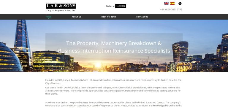 LAR & Sons – Lloyd’s Insurance Broker Digital Platform