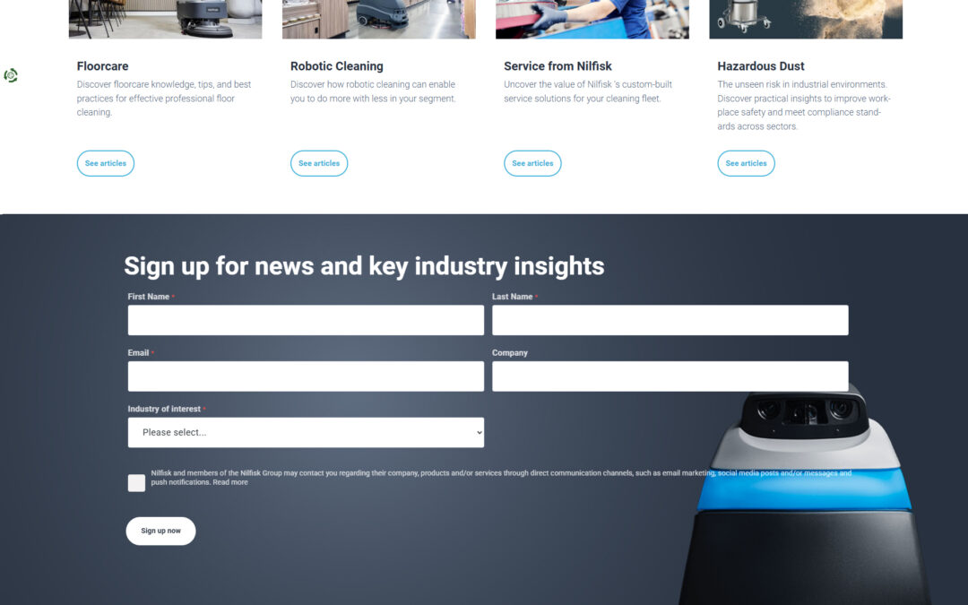 Nilfisk – Knowledge Centre Content Drives 391 Non-Branded Rankings from Zero