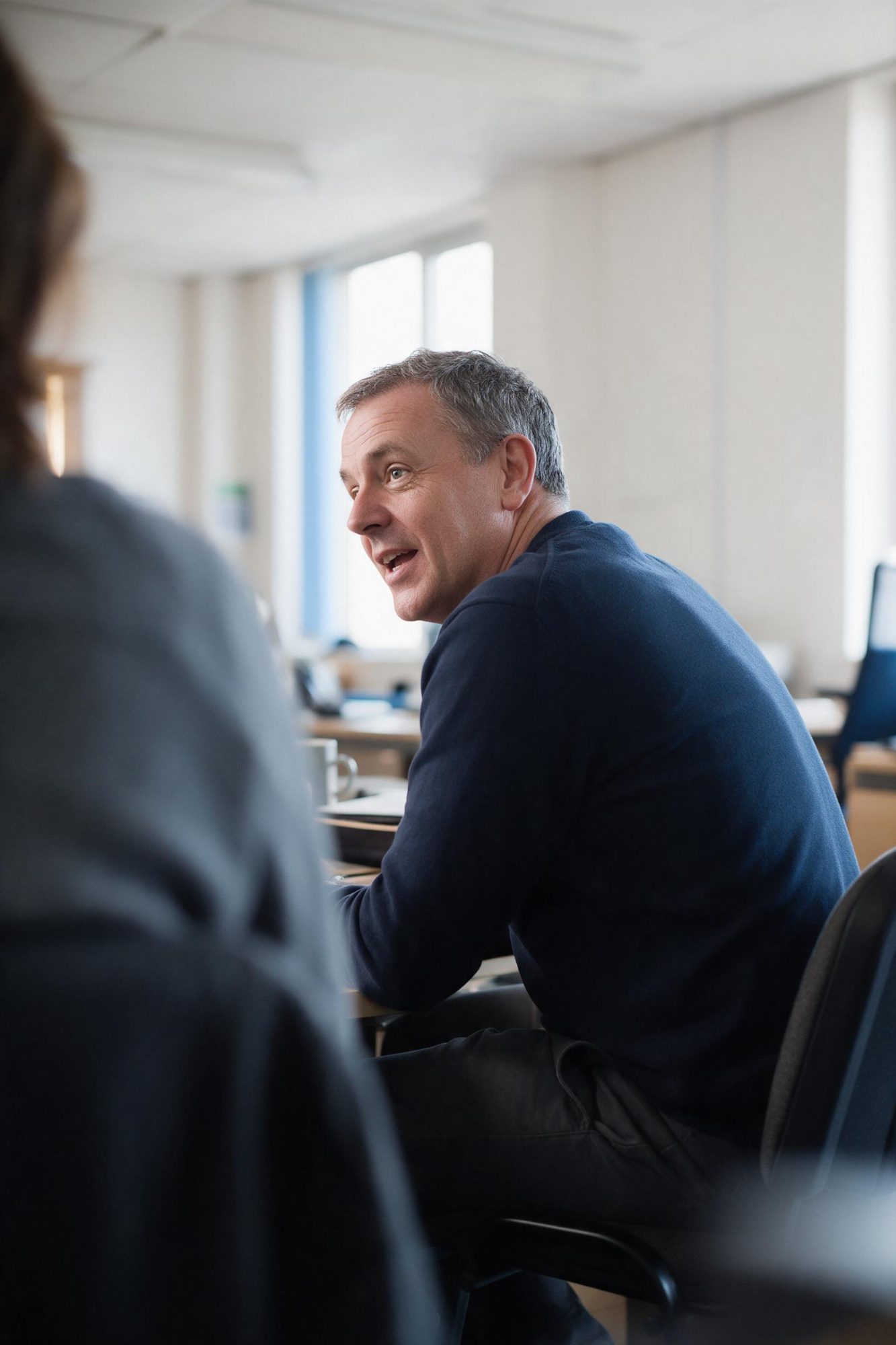 An EXPRE colleague answering a client question about their website